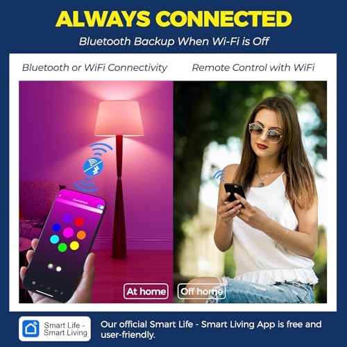 Lightinginside Smart Light Bulbs 100W Equivalent, 1350lm 11W WiFi Smart Bulb Compatible with Alexa/Google Assistant, A19 E26 Color Changing Light Bulb No Hub Required, 2.4GHz WiFi Only, ETL Listed,1PC - Image 2
