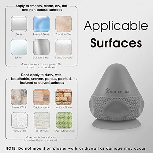 Solacium Mountable Massage Therapy Tool - Multi-Surface Suction Cup Wall Massage Tool for Sore Muscles, Myofascial Release, Stress Relief, Trigger Point and Deep Tissue Massage (Gray) - Image 7