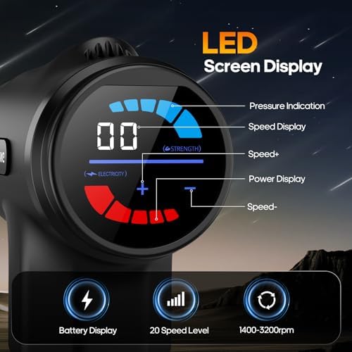 Massage Gun with Heat Massager Deep Tissue Muscle Massager Gifts for Men - Image 3