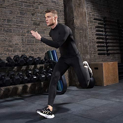 SPVISE Men's Compression Shirts Long Sleeve Mock Turtleneck Workout Tops - Image 3