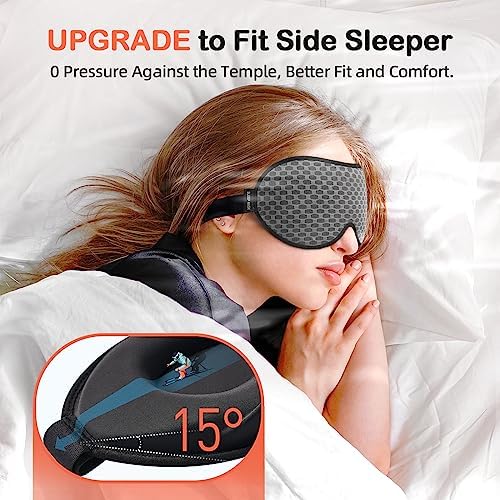 INNELO Sleep Mask for Side Sleeper, 3D Zero-Pressure, 100% Blackout, Nap - Image 2