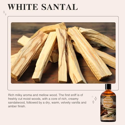PHATOIL White Santal Fragrance Oil for Diffuser Aromatherapy 3.38FL.OZ - Image 3
