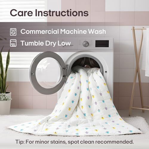 ZonLi Cotton Weighted Blanket (60"x80", 15lbs, Small Tree Print) - Image 7