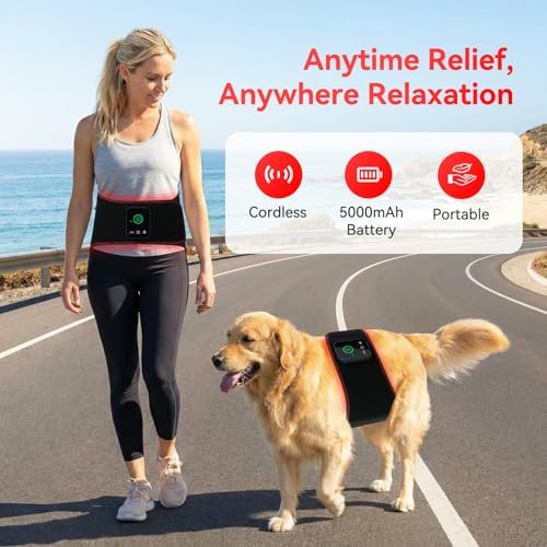 Red Light Therapy Belt for Body Back/Abdomen, Cordless Infrared Waist Wrap - Image 4