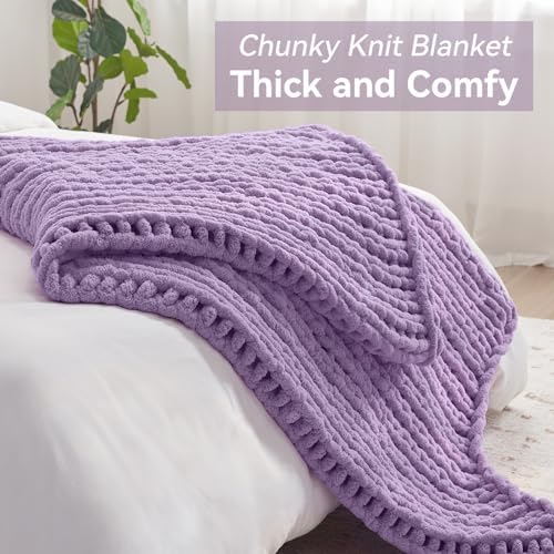 Negwoo Chunky Knit Throw Blanket, Knitted Throw Chenille Yarn, 30"*40" - Image 5