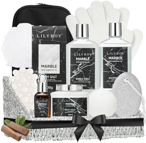 12Pcs Spa Gift Basket for Women and Men - Bath and Body Set for Christmas, Birthday, Father's Day, Mother's Day - Spa Kit for Mom by LILYROY