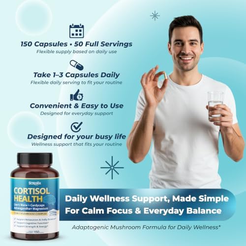 Sotalix Cortisol Health Complex 1,230 mg with Lion's Mane, 150 Capsules - Image 6