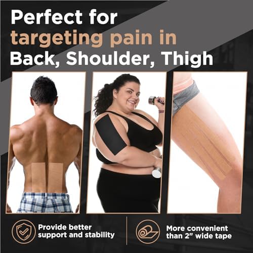 OK TAPE Extra Wide Kinesiology Tape, 4 Inch Wide Uncut Roll - Image 4