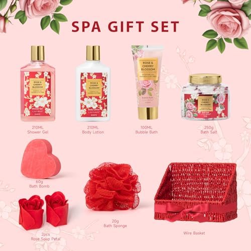 Spa Gifts for Mom, Birthday Gifts - 9 Pcs Bath Spa Gift Baskets for Women - Image 3