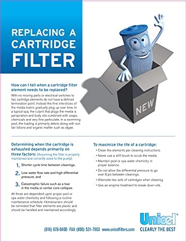 Unicel C-8409 90 Square Foot Media Replacement Pool Filter Cartridge with 174 Pleats, Compatible with Hayward Pool Products, Sta-Rite, and Waterway - Image 5