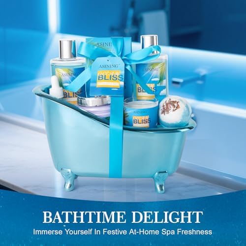 Gift Baskets for Women Spa Gift Baskets for Men Bath and Body Gift Set for Her, Ocean Bliss scents Lotion Spa Gifts for Women Bath Gift for Her or Him Body care gifts Home Spa Kit BathTub - Image 4