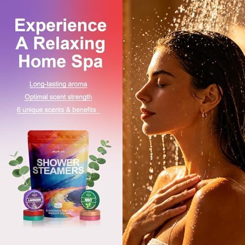 Shower Steamers Aromatherapy Birthday Gifts for Women, Christmas Stocking Stuffers Gifts for Mom Wife Self Care SPA Relaxation, Stress Relief Eucalyptus Lavender Shower Bombs Essential Oils 6 Tablets - Image 7