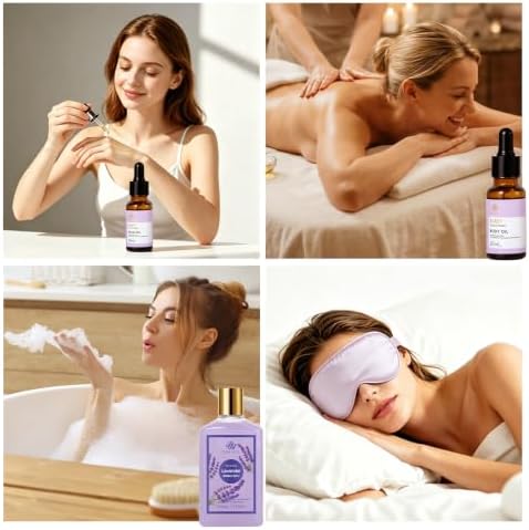 Gifts for Women, 35 Pcs Lavender Bath & Body Gift Basket, Get Well Soon Set - Image 7