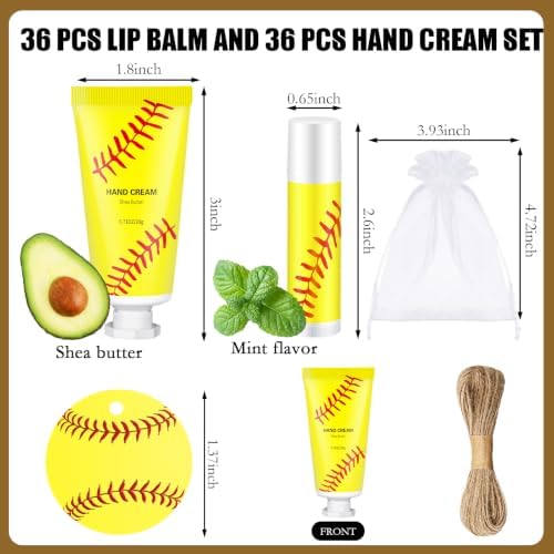 144 Pcs Softball Lip Balm Hand Cream Party Favor Gifts - Image 5