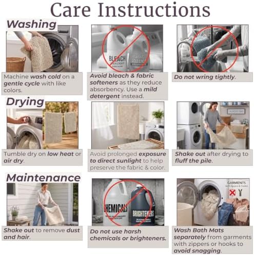 Home Windsor 2 Piece Memory Foam Shag Bath Mat - Ivory - Image 6