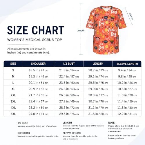 Men's Scrub Top,V-Neck Spill Wrinkle Resistant,3 Pockets-Father's Day (1) - Image 5
