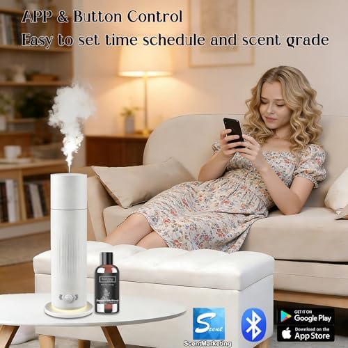 Waterless Essential Oil Diffuser, Scent Air Machine for Home with Hotel Scent Oil, Covers Up to 1000 Sq.Ft, Adjustable Mist & Timer, Hotel and Commercial Use - Image 5