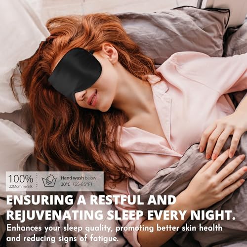 Sleep Mask, 100% 22 Momme Mulberry Silk Eye Mask with Adjustable Strap - Image 5