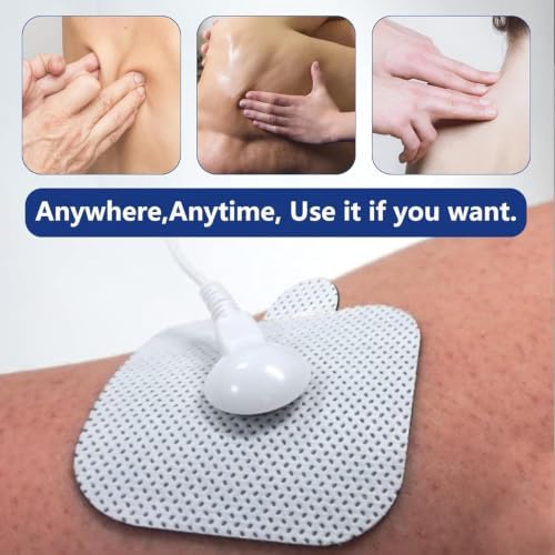 TENS Unit Electrode Pads - 40 PCS Self Adhesive Electrodes Replacement Pad with Standard 3.5mm Snap-on Connectors, Compatible with Muscle Stimulator Machine of Most Brand - Image 5