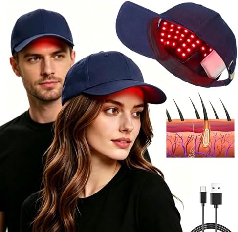 Red Light Therapy for Hair Cap, Hands-Free LLLT Laser Hair Growth Cap, Blue by YAROTRADING