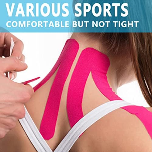 SOON GO Kinesiology Tape, 2IN x 16.4FT Uncut athletic tape, Waterproof Breathable Latex-Free, Muscle Recovery & Joint Support,Orange (1/2/5 Rolls) - Image 4