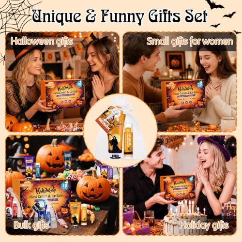 KONEUK 30 Pack Halloween Lip Balm & Hand Cream Set, Bulk Halloween Gifts - Image 6