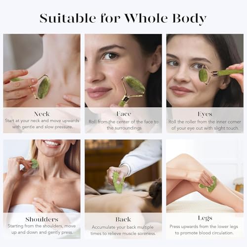 BAIMEI IcyMe Gua Sha & Jade Roller Set for Facial Sculpting and Relaxation - Image 6