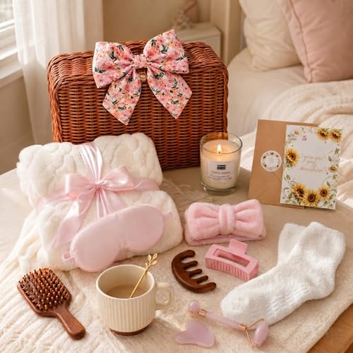Birthday Gifts for Women 15-Pc Spa Gift Basket Package (Pink) - Image 3