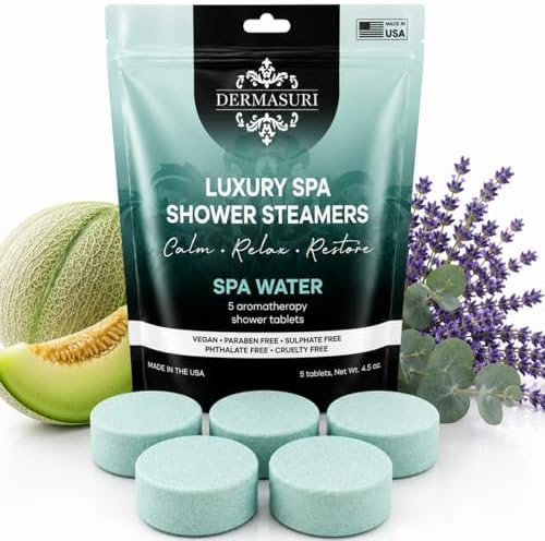 Dermasuri Shower Steamers Aromatherapy, Spa Water Shower Tablets by Dermasuri