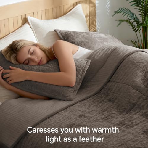 BEDELITE Velvet Quilt Set Queen Size, Luxury Velvet Comforter Bedding - Image 4