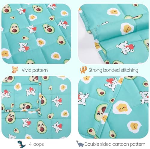 Weighted Blanket - 3 lbs Green Avocado Heavy Blanket - Small Size Breathable Lap Blanket(36"x48", 3 lbs) - Image 6