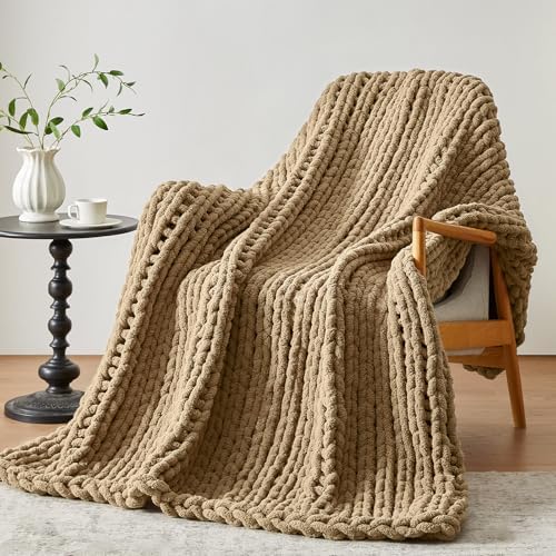 Negwoo Chunky Knit Throw Blanket, Knitted Throw Chenille Yarn, 60"*80" by Unknown