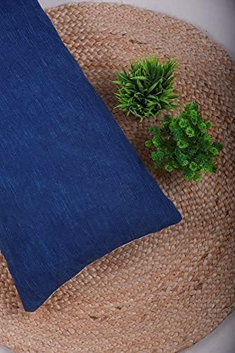 Trade Star 12X24 Cotton Solid Pillow Cover Decorative Cushion Cover Throw Pillow Cover for Living Room Decor Indian Farmhouse Accent Pillow Cases for Sofa Room (Indigo Solid) - Image 3