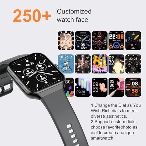 Smart Watch,1.96"HD Smartwatch for Men Women (Answer/Make Call), 2026 Fitness Activity with Heart Rate/Sleep Monitor/Step Counter, IP68 Waterproof, 113+ Sport Modes Running Watch for Android iOS Black - Image 4
