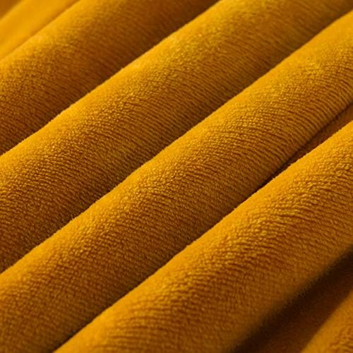 NANPIPER Throw Blanket Reversible Sherpa Flannel Blanket Ultra-Soft Plush Warm Fleece Microfiber for Bed/Couch Decorative Lightweight(50"x60",Ginger Yellow) - Image 5