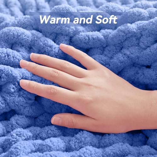 Negwoo Chunky Knit Throw Blanket, Knitted Throw Chenille Yarn, 50"*60" - Image 7
