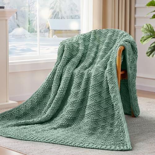Anysay Knitted Weighted Blanket for Adult, Chunky Knit Throw 40''*60'' 7lbs - Image 6