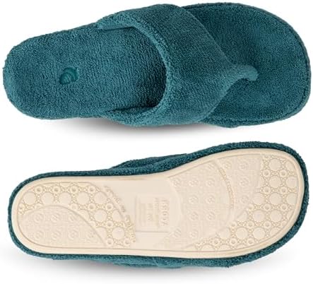Acorn Women's Spa Thong Slippers with Cloud Contour Comfort - Arch Support and Plush Fluffy Terry Lining, Perfect for Beach, Camping, Poolside, or Bathroom Wear - Image 5