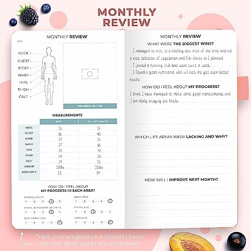 Clever Fox Wellness Planner & Food Journal Small Light Pink - Image 6