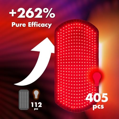 ALLOLO Red Light Therapy for Body, 3 in 1 LEDs Red Light Therapy Belt with Timer Remote Control, 660nm 850nm Infrared Light Therapy Pad for Body Waist Shoulder Knee, 32.7" x 15.7" Large Area - Image 2