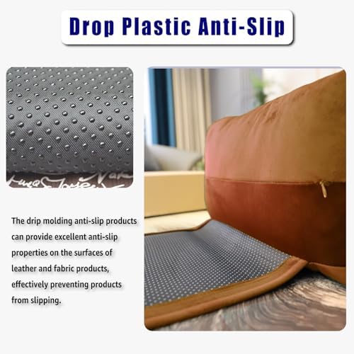Velvet Recliner Head Pillow with Non-Slip Base - Adjustable Neck Support for Pain Relief in Home, Office and Travel (Pumpkin) - Image 3