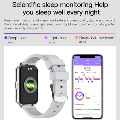 Smart Watch Fitness Tracker Make/Answer Calls for Women Men with Heart Rate Blood Oxygen Sleep Monitor Sports Modes Step Calorie Counter IP68 Waterproof for Android Phones and iPhone - Image 5