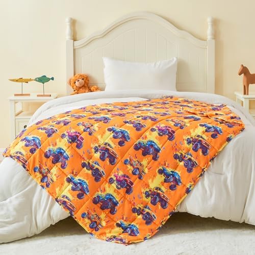 yescool Truck Car Weighted Blanket 10 Pounds Cooling Twin Weighted Lap Blanket, Heavy Blanket for Sleeping, Weighted Throw Blanket Gifts for 80-110lbs, 40"x60" - Image 6