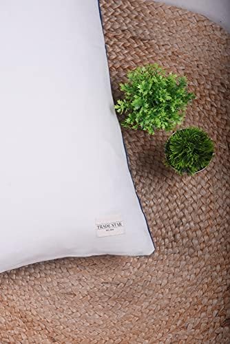 Trade Star 12X24 Cotton Solid Pillow Cover Decorative Cushion Cover Throw Pillow Cover for Living Room Decor Indian Farmhouse Accent Pillow Cases for Sofa Room (Indigo Solid) - Image 4