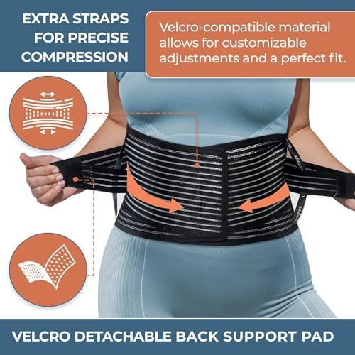 ORTONYX Lumbosacral Back Brace With Lumbar Support Pad for Men and Women - Image 2