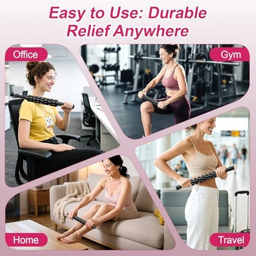 ZanLLW Muscle Roller Stick, Muscle Roller, Liposuction Massage Roller for Lymphatic Drainage, Massager Stick for Relief Muscle Soreness, Trigger Points, Help Exercise Runner Legs, Back Recovery - Image 5