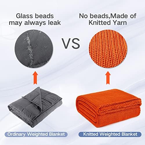 Guohaoi Knitted Weighted Blanket for Adults, 50"x75" 12lbs Full/Queen Size - Image 5
