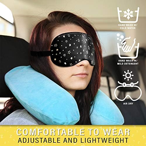 Silk Sleep Eye Mask for Men Women, Comfortable Super Soft Eye Mask with Adjustable Strap, 100% Pure Silk, Works with Every Nap Position, Ultimate Sleeping Aid Blindfold, Blocks Light, Jersey Slumber - Image 4
