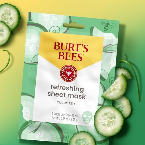 Burt's Bees Mothers Day Gifts, Face Mask Bundle Set, Hydrating Watermelon, Calming Rose, & Refreshing Cucumber, Face Sheet Masks for Single Use Skin Care, 99% Natural Origin, 3 Count, 0.33oz Each - Image 3