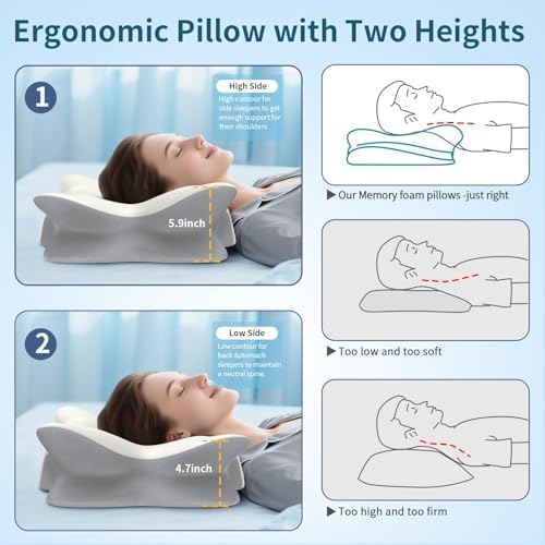 Cervical Pillow for Neck and Shoulder Pain Relief - Ergonomic Neck Pillow - Image 4
